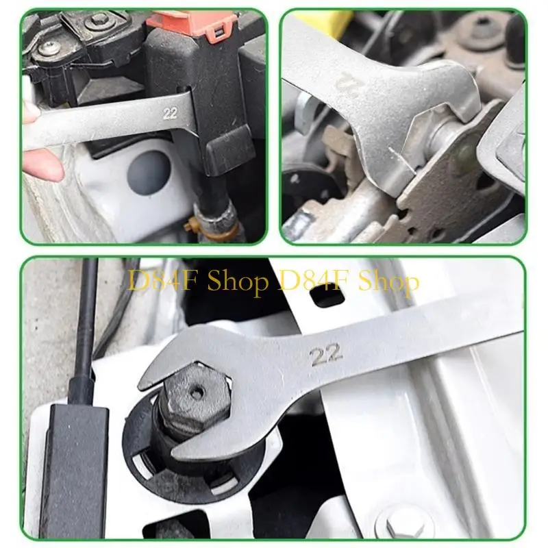 D84F Lightweight Double Head Wrench Spanner for Tight Workspaces Rustresistant Finish