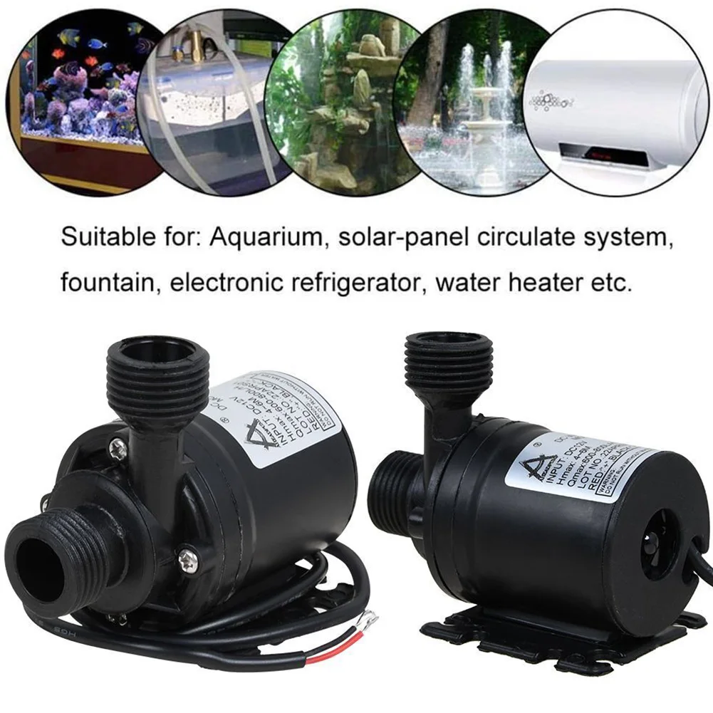 DC Water Pump DC 12V Garden High Pressure Pump 18W High Pressure Water Pump 800L/H IP68 Waterproof Low Noise High Performance