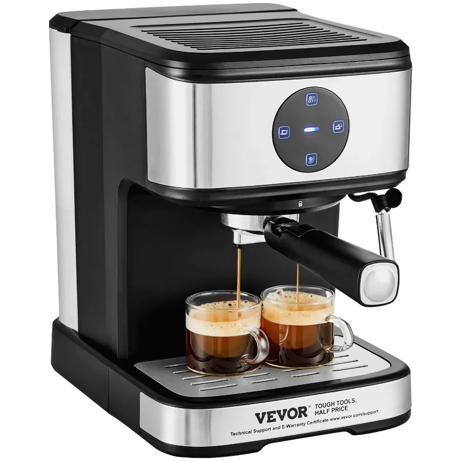

Espresso Machine 15 Bar Coffee and Espresso Maker with Milk Frother Steam Wand Professional Semi-Automatic Cappuccino Latte Ma
