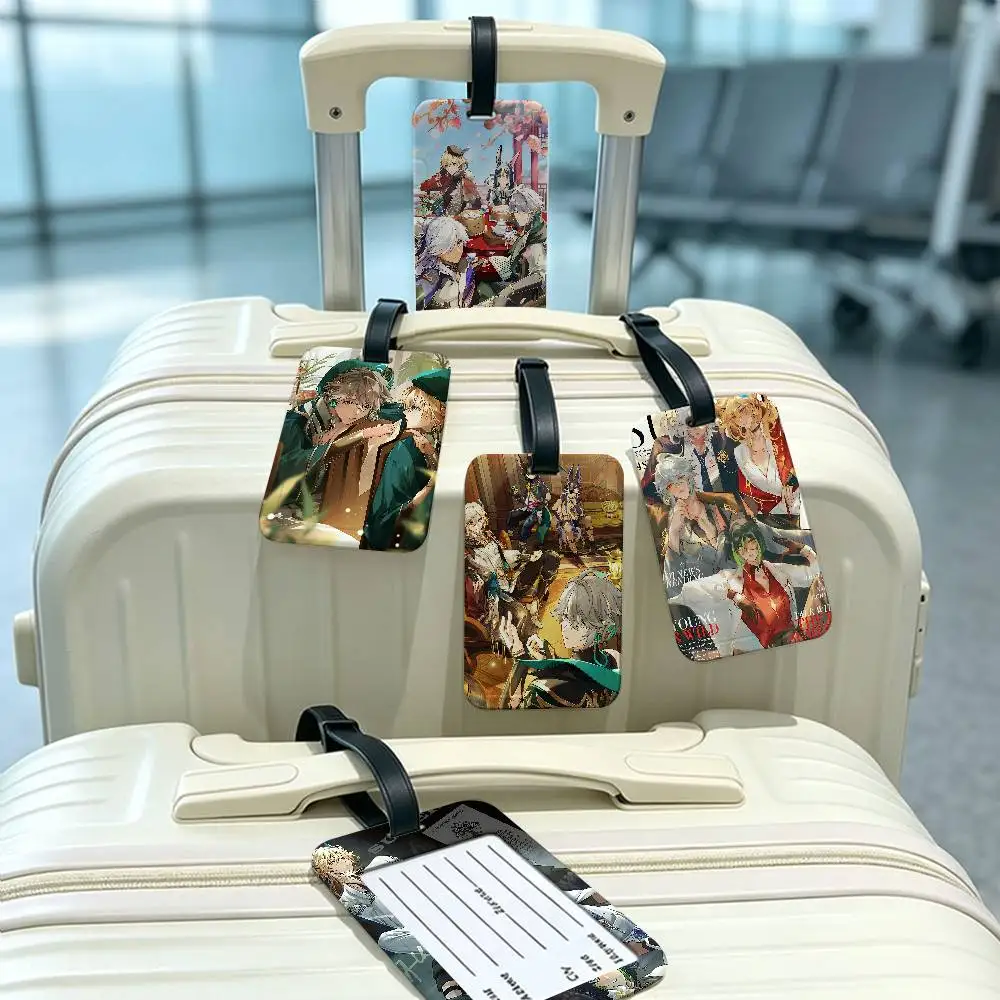 Genshin Impact Kaveh Alhaitham PVC Baggage Identification Tag Anti lost Information Card Holder Travel Suitcase Name Tag
