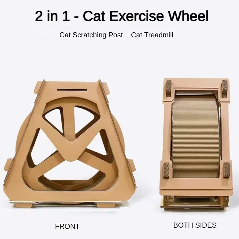 Treadmill Roller for Cat Exercise, Indoor Running Wheel, Small Animals Treadmill, Pet Scratching Board, Waterwheel Shape Pet Toy