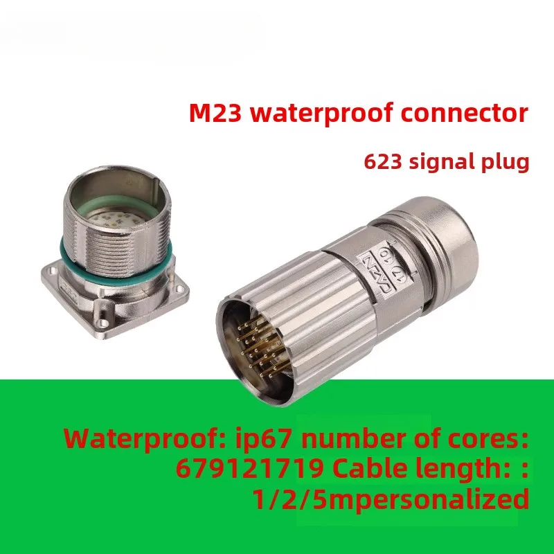 M23 connector 12 19 holes 17 core 6 pin 8PIN clockwise servo motor encoder aviation plug holder