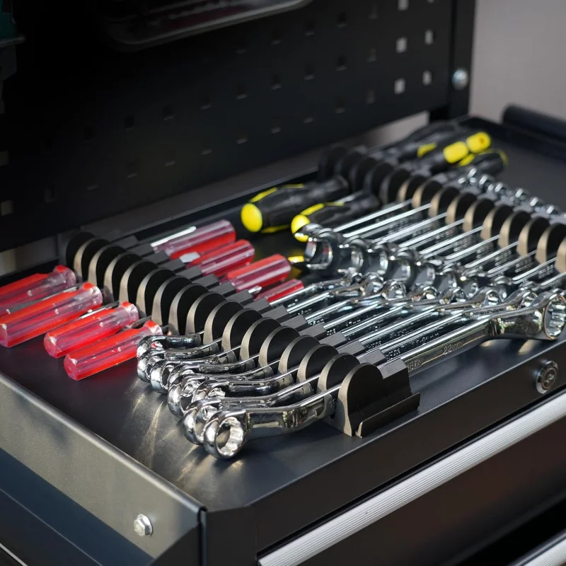 48 pcs Modular Wrench Organizers Drawers - Rack with Metric&SAE Labels, Perfect  Storage Holder. Gift