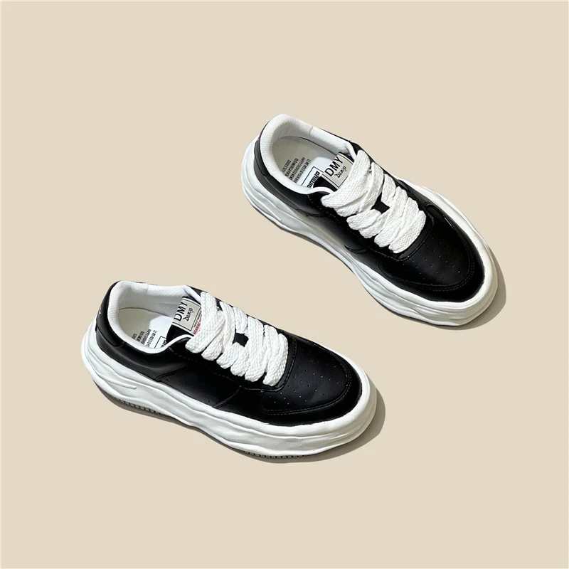 

Модные кроссовки из натуральной кожи Thi Bot, женские повседневные спортивные уличные кроссовки White oes, универсальные студенческие туфли на плоской подошве (3)