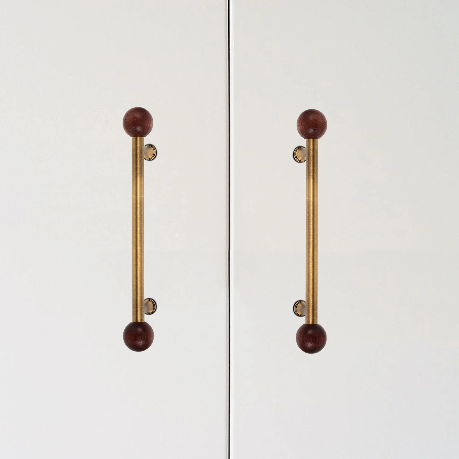 

1pc Retro Cabinet Knobs Vintage Drawer Pulls Brass Handles for Cabinets Wardrobe Doors Furniture Hardware Copper Wood Durability