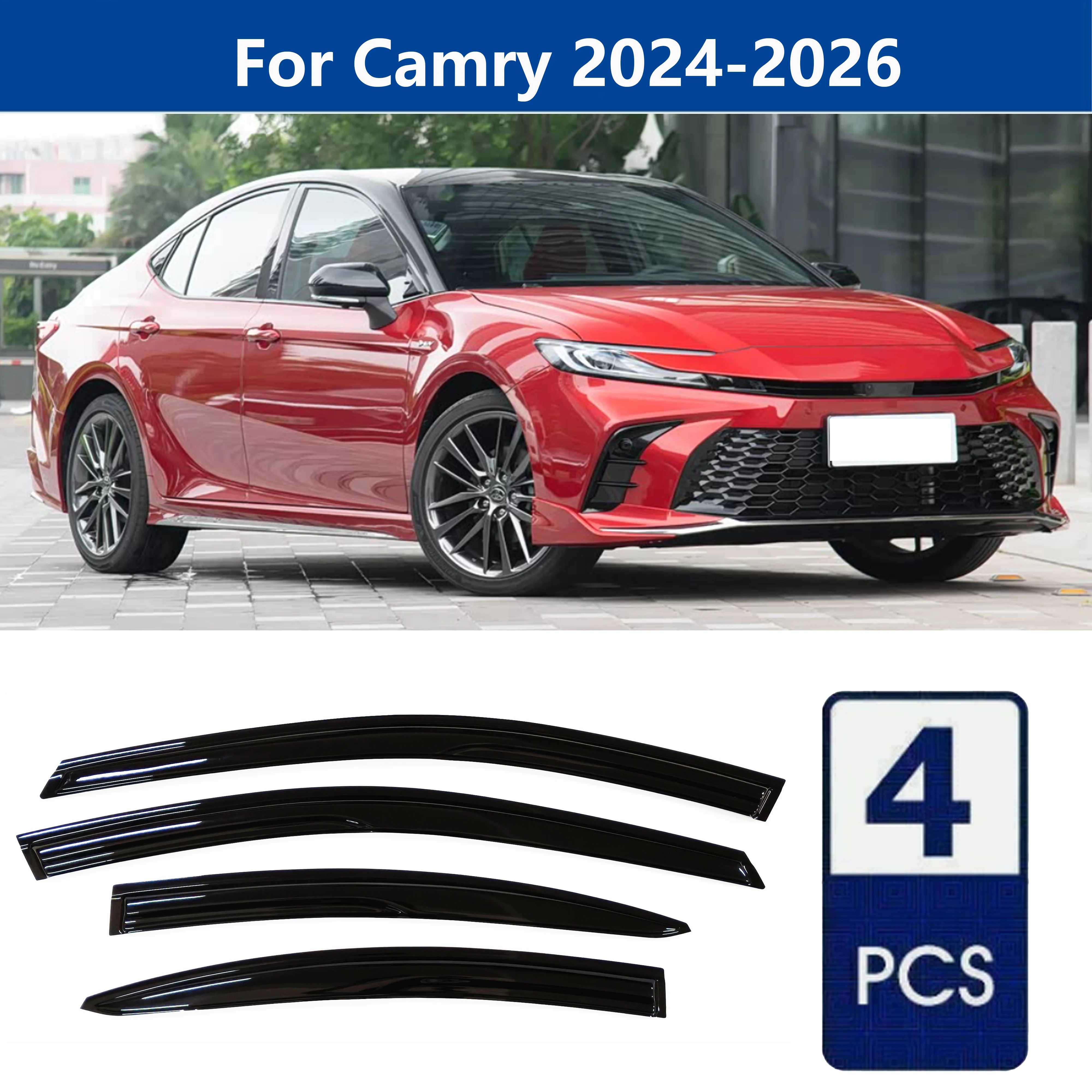 

AIBAP High-Quality 4pcs 1.8mm Car Windows Visor For Camry 2024-2026 window visors rain guards rain guard Sun Rain Visors