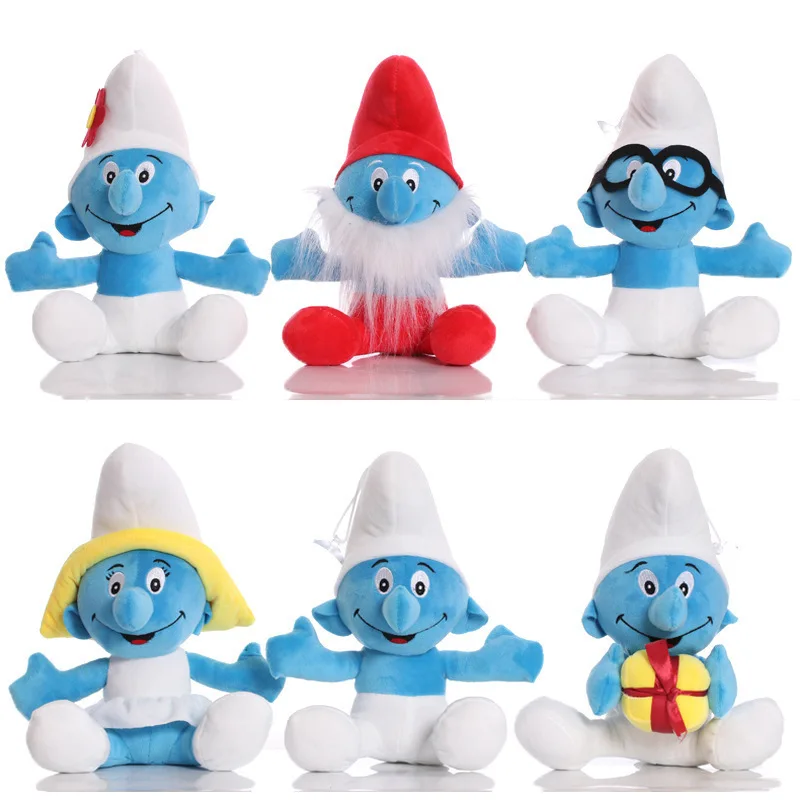 Disney The Smurfs Toys Cartoon Kawaii Cute Smurfs Pillow Dolls Fashion Room Sofa Car Decoration Kids Collection Birthday Gifts