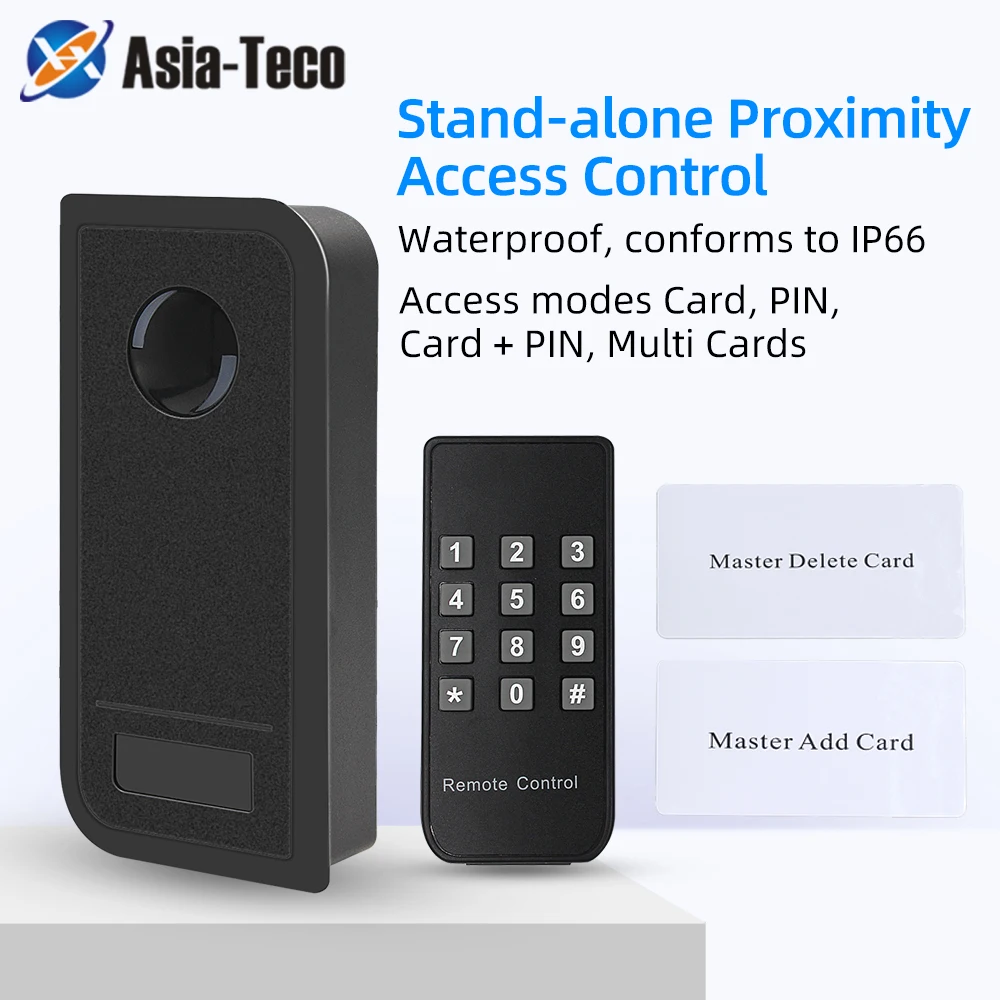 

IP67 Waterproof 125KHz RFID Standalone Access Control Proximity Card Reader 1000 User Relay Output Rfid Reader Keypad