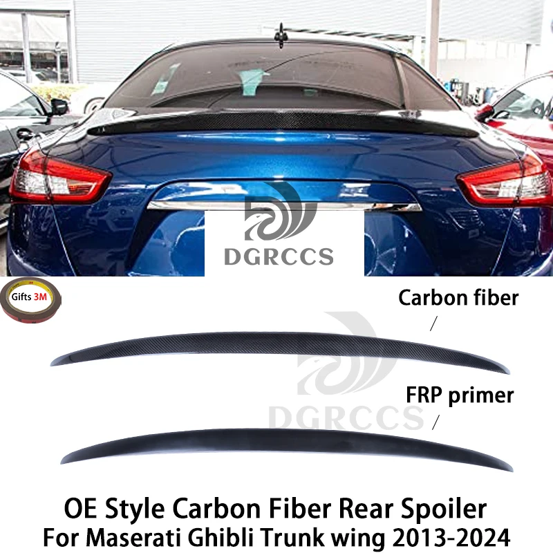 

For Maserati Ghibli OE Style Carbon fiber Rear Spoiler Trunk wing 2013-2024 Carbon fiber FRP primer