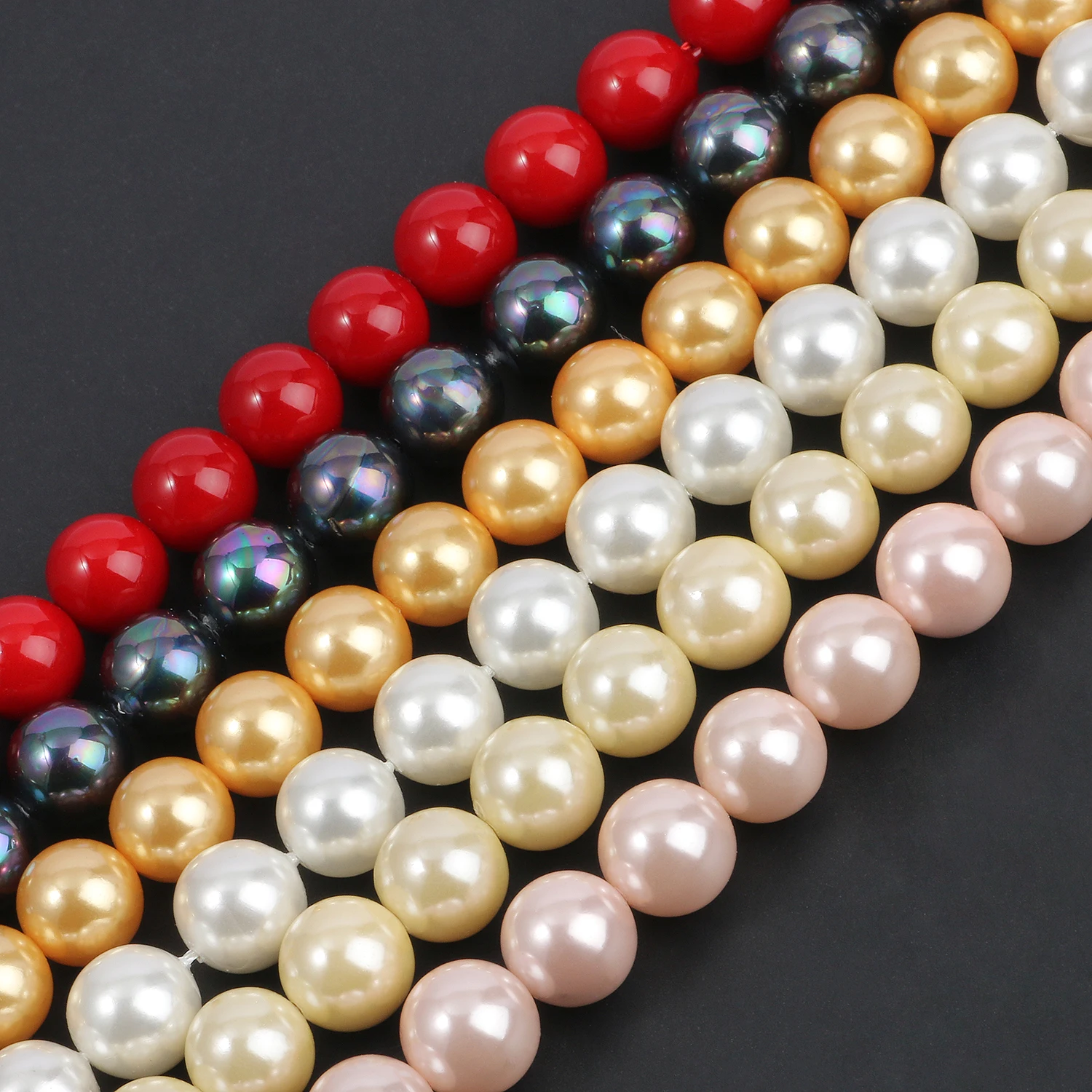 Natural Shell Mother of Pearls Beads Round Loose Spacer Beads for Jewelry Making DIY Bracelet Necklace Accessories 6 8 10mm