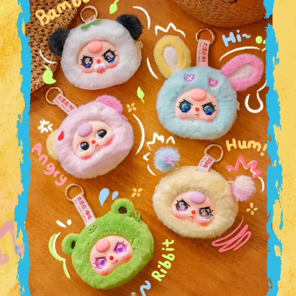 

New Original BabyThree Plush Toy Storage Pouches Series Blind Box Trendy Zipper Bag Gift Soft Stuffed Toys Hobbies Girls Doll