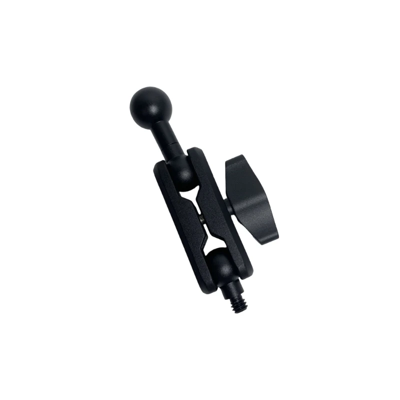 Universal Aluminum Alloy 17mm Ball Head Phone Mount with 360-Degree Rotation 1/4 Inch Screw Thread for Camera Tripod