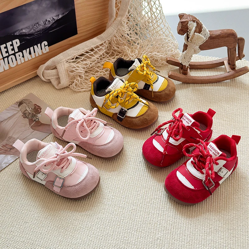 

2025 Autumn Campus New Children Casual Shoes for Girls Boys Fashion Korean Style Soft Bottom Anti-slippery Versatile Sneakers