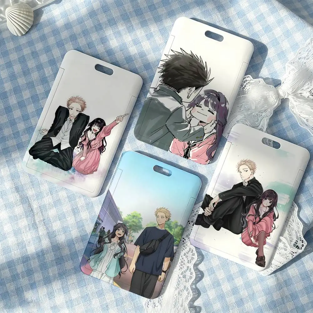Anime The Fragrant Flower Blooms With Dignity 1 Porte-cartes, Boîte de rangement pour cartes en cuir, Porte-clés, Porte-étiquette d'accès, Porte-carte d'identité