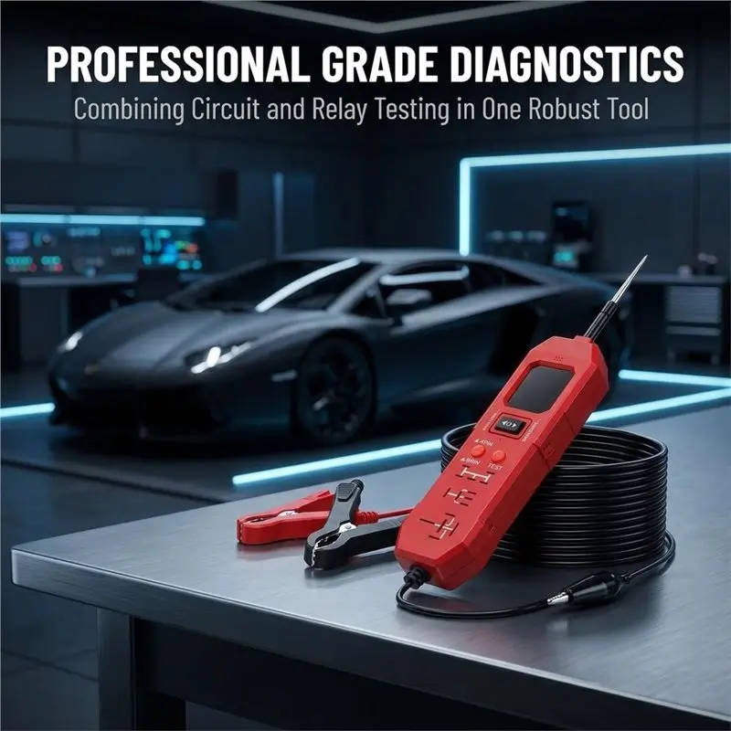 Car Circuit Tester,Relay Tester, 2 In 1 Digital Voltage Tester(12-24V Dc), Relay Diagnostic Tool Power Circuit Tester