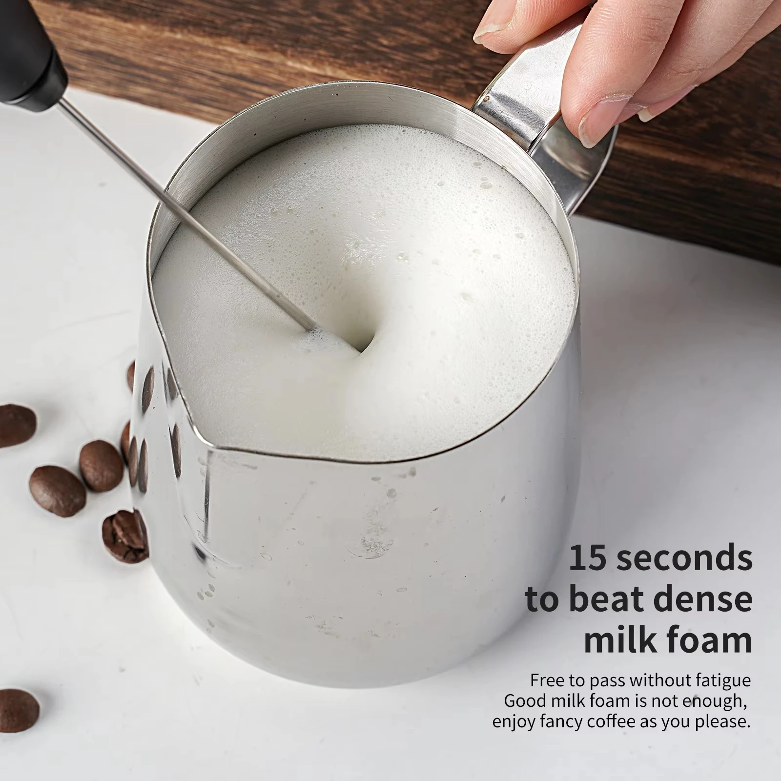 خلاط محمول USB، مضرب بيض كهربائي، رغوة الحليب المحمولة، خلاط قهوة من الفولاذ المقاوم للصدأ 3 سرعات، خفق كريمي، خلاط