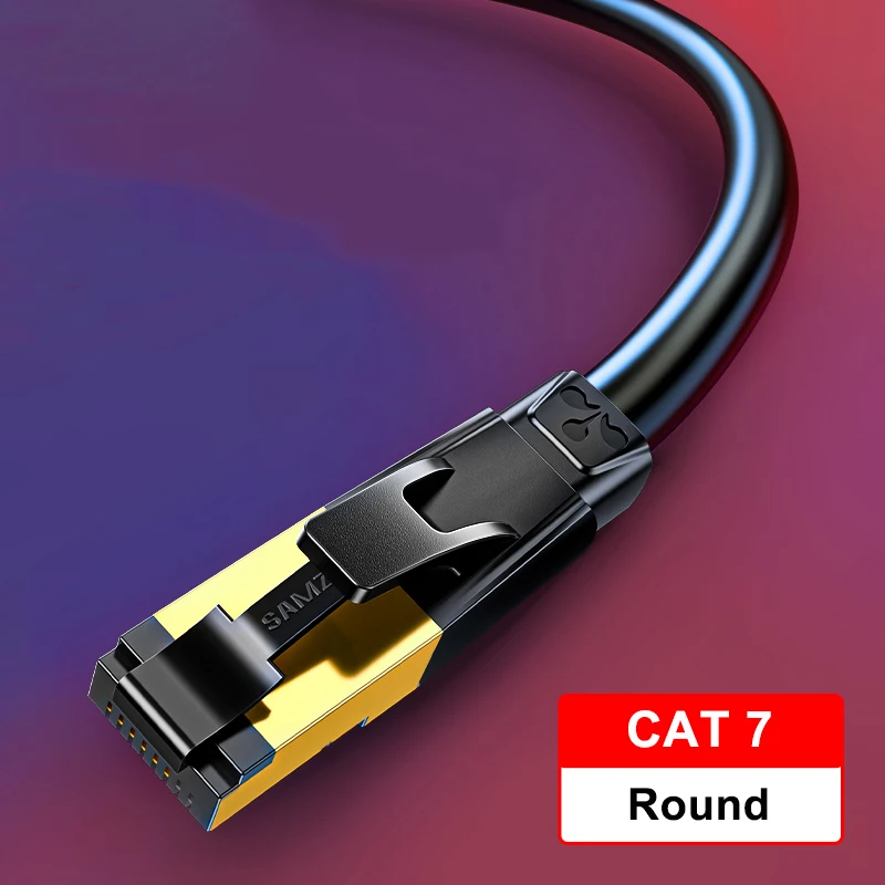 Samzhe Ethernet Kabel Cat7 Lan Kabel Utp Cat 7 Rj 45 Netwerk Kabel RJ45 Cat7 Internet Kabel Patch Cord Voor modem Router Kabel