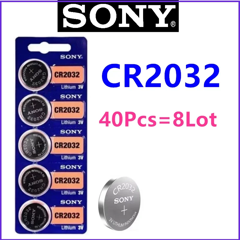 40Pcs 3V Original Sony button battery CR2032 car key remote control CR2025 CR2016 motherboard electronic scale  Coin Cells