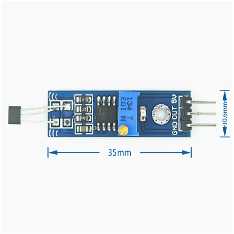 5pcs LM393, 3144 Hall sensor magnetic induction probe Hall speed counting detection sensor module switch