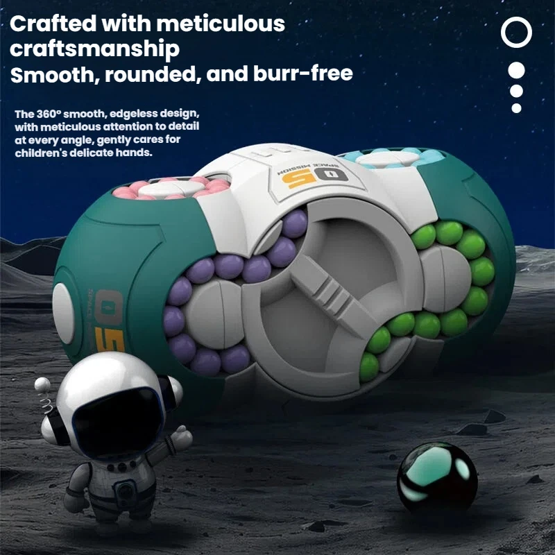 八面回転フィンガーマジックビーンズスピンジャイロ抗ストレス指先キューブビーズ減圧パズルゲームクリスマスギフト