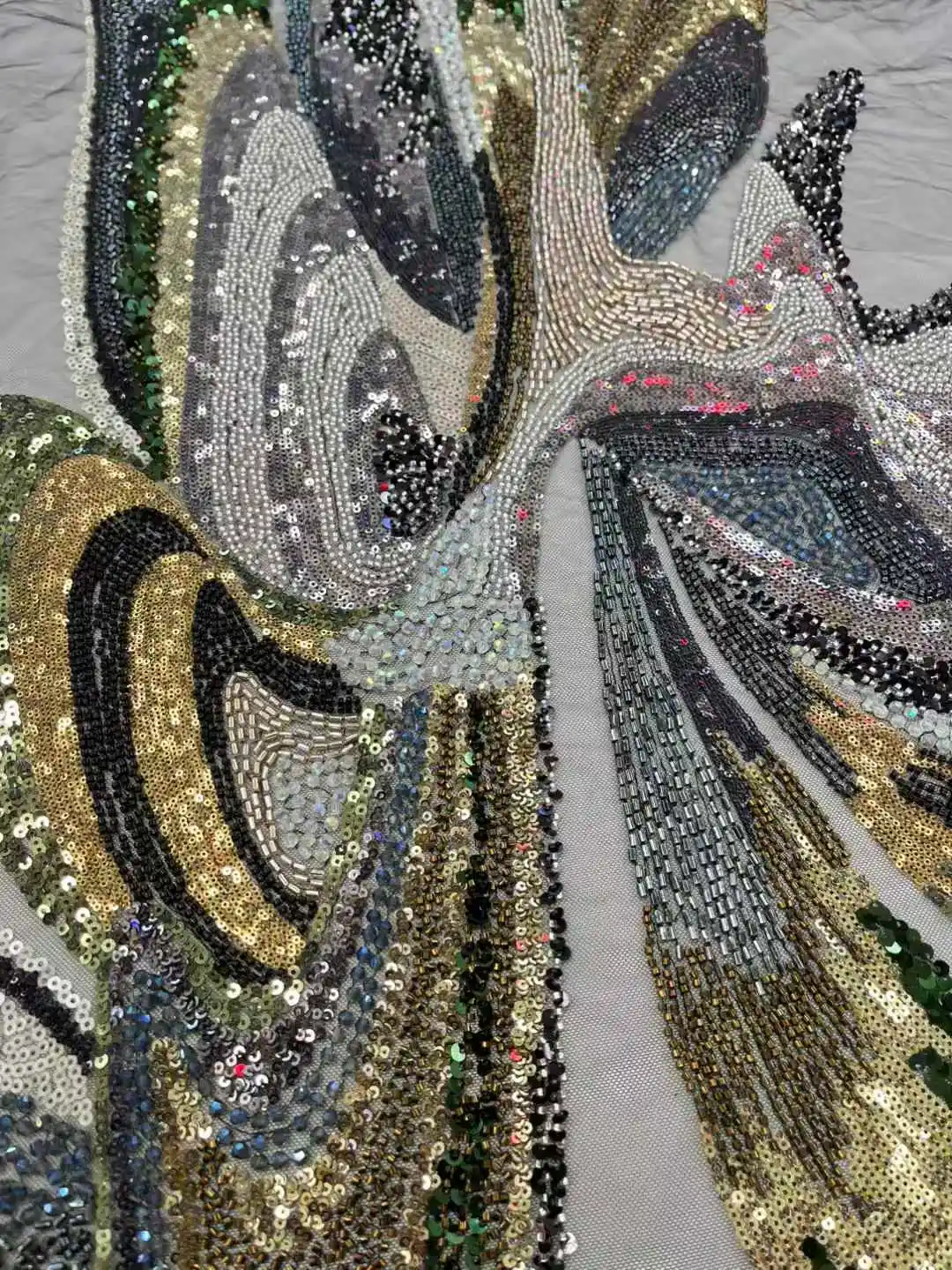 Luksusowa nigeryjska tkanina afrykańska z koralikami, haftowana koronka, francuska siatka, koronka z cekinami, nigeryjska tiulowa koronka na imprezę.