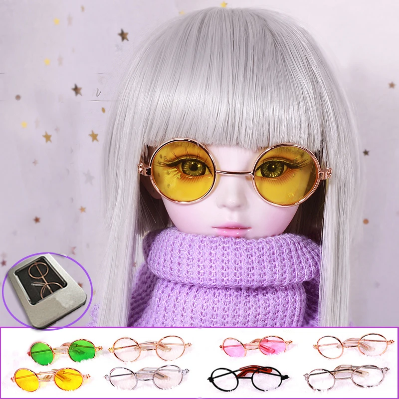 Fashion Doll Glasses Girl Sunglasses Eyewear Metal Spectacle Frame For Dolls 60cm Female Bjd 1/3 Doll Accessories Toys