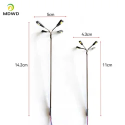 1pcs 3V Model Building Steel N Scale Street Railway Train Lamp Post Lights LED Diorama Layout