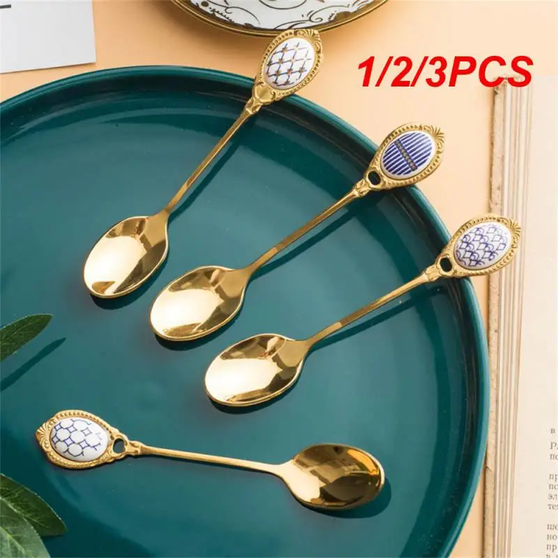 1/2/3PCS Mixing Spoon Durable And Durable Dessert Spoon Non Fading Fashionable And Aesthetically Pleasing Ladle Creative Spoon