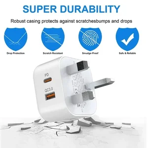 شاحن حائط بمنافذ مزدوجة ، شحن سريع ، محولات طاقة ، نوع C ، USB ، C ، PD ، 20 واط ، شحن سريع ، iPhone 11 ، iPhone 12 ، iPhone 13 ، iPhone 14 ، Samsung ، iPhone 15 ، iPhone 12 ، iPhone 13 ، iPhone 14 ، iPhone 15 أعلى 8 مبيع مصدر شاحن LG H160 - رقم 7