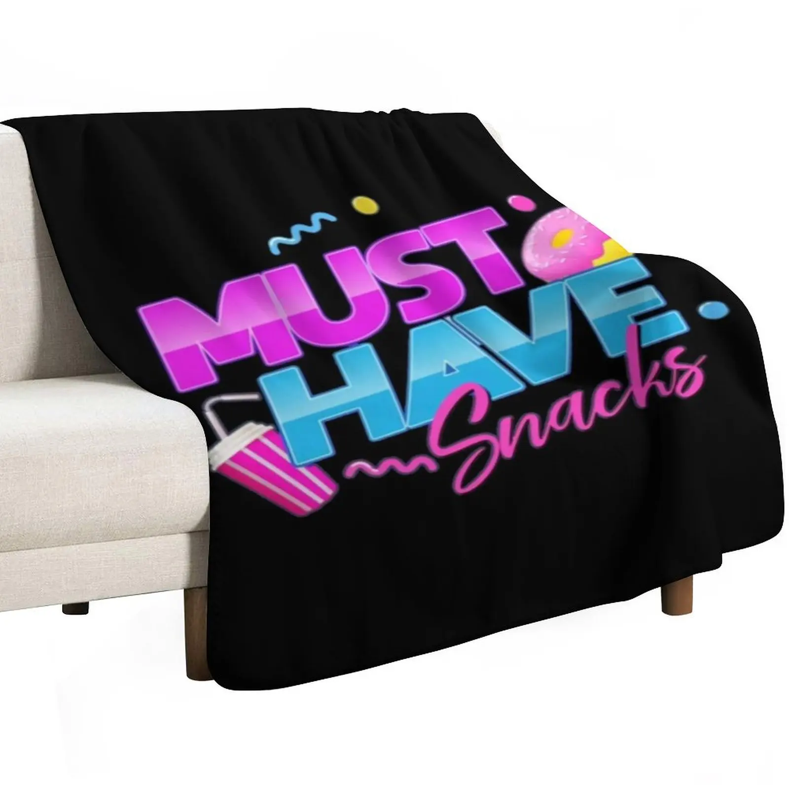MHS Must Have Snacks Throw Blanket Warm Hairys sofa bed valentine gift ideas Luxury Designer warm winter Blankets