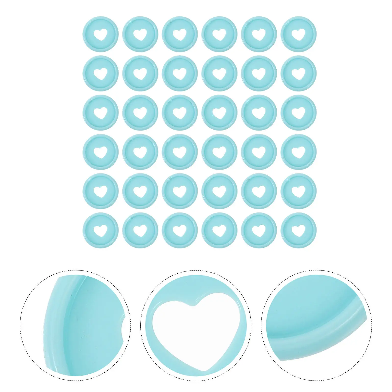 

50Pcs Plastic Binding Discs Heart Mushroom Hole Expandable Discbound Discs for Notebooks Planners Journals Office School Use