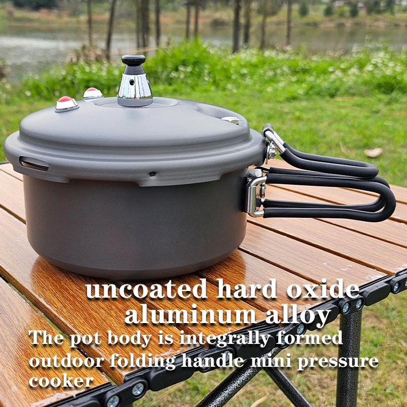 Portable Folding Outdoor Pressure Cooker Hiking Mountaineering Camping 80kpa Plateau Cookware 1.8L Mini Pressure Cooker