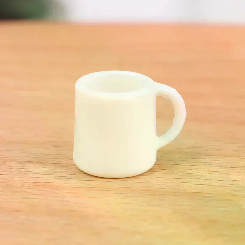 4 Teile/satz 1:12 Puppenhaus Miniatur Tasse Weiß Becher Wasser/Trinken Tasse Tee Tasse Modell Kinder Pretend Spielen Spielzeug Puppe haus Dekor Zubehör