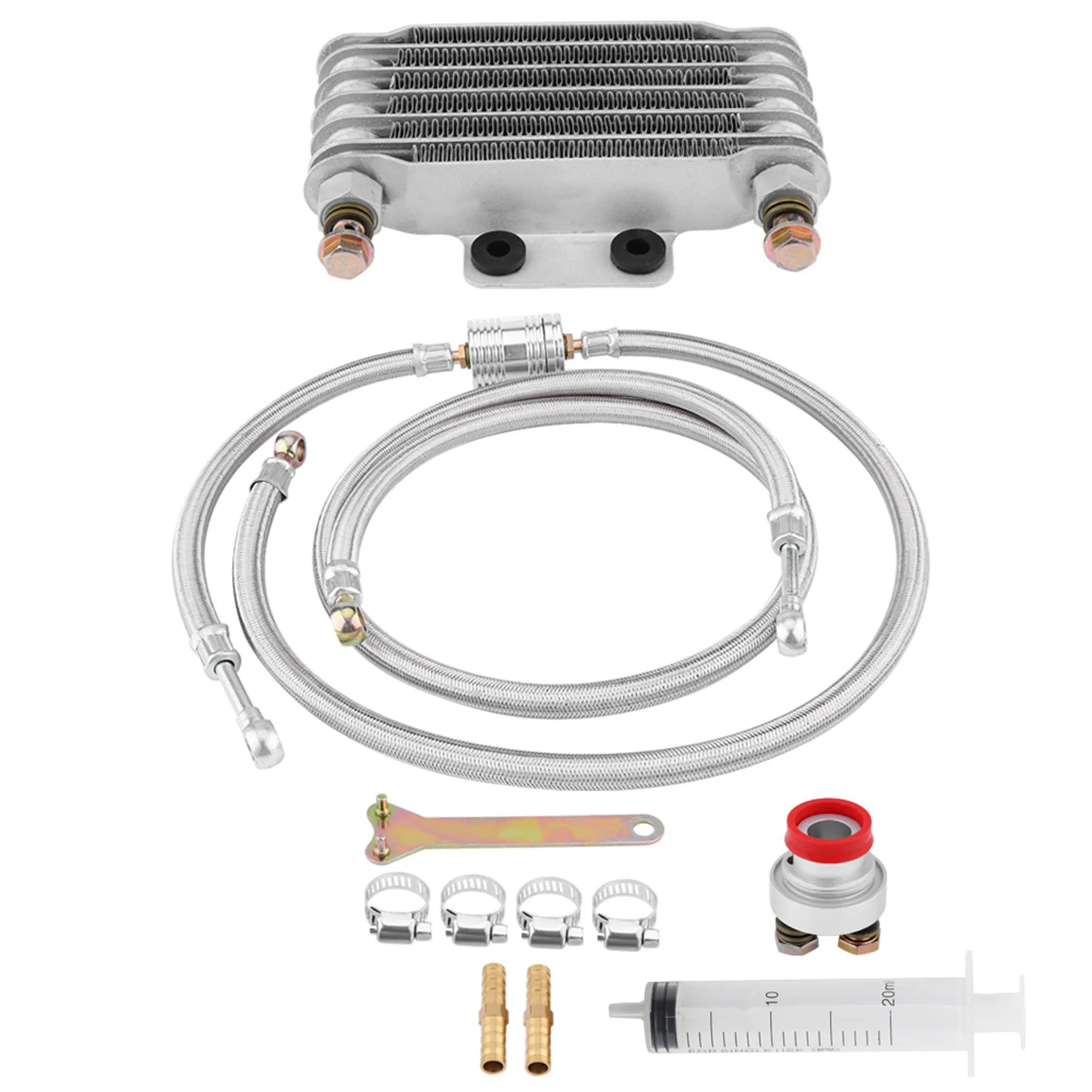 85ml Oil Cooler Engine Oil Cooling Radiator System Kit for  GY6 100-150 Engine Motorcycle Oil Cooler motor Aessories