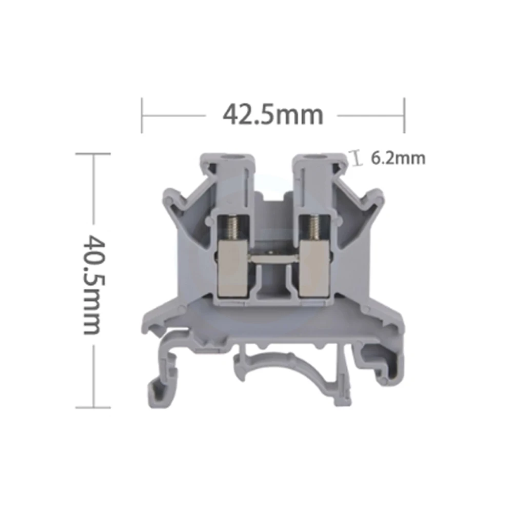 (5 pcs) UK2.5B Voltage Terminal Block 2.5mm² Combination Terminal Block Rail-Mounted Connector Flame Retardant UK-2.5B