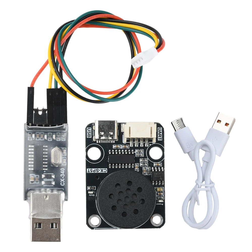 Módulo de reproducción de voz MP3 DC 3,3-5V, transmisión de voz inteligente MP3, Control de puerto serie UART, tarjeta TF para Arduino