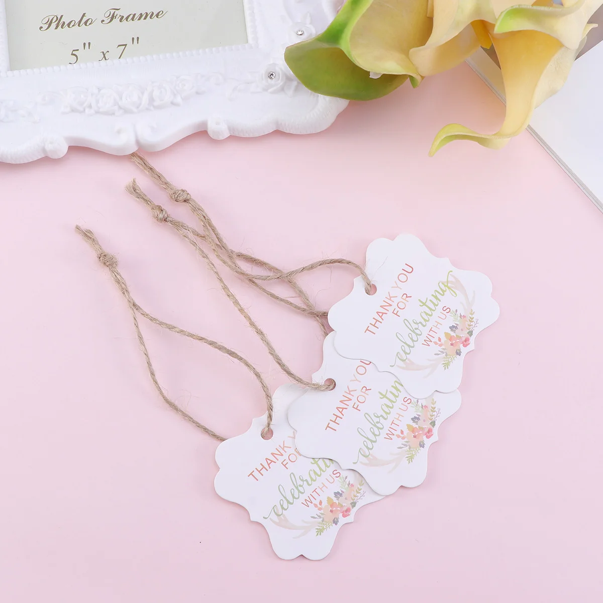 

50 Pcs Gift Hangtag Beautiful Baking Printing Paper Easy to Use Wedding Lightweight