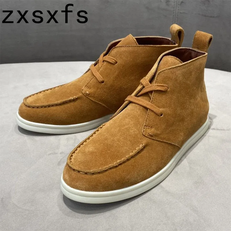 

High Quality Suede Lace Up Round Toe Casual Flats Shoes for Women Brand Designer Outdside Walking Shoes Daily Shoes Mujer