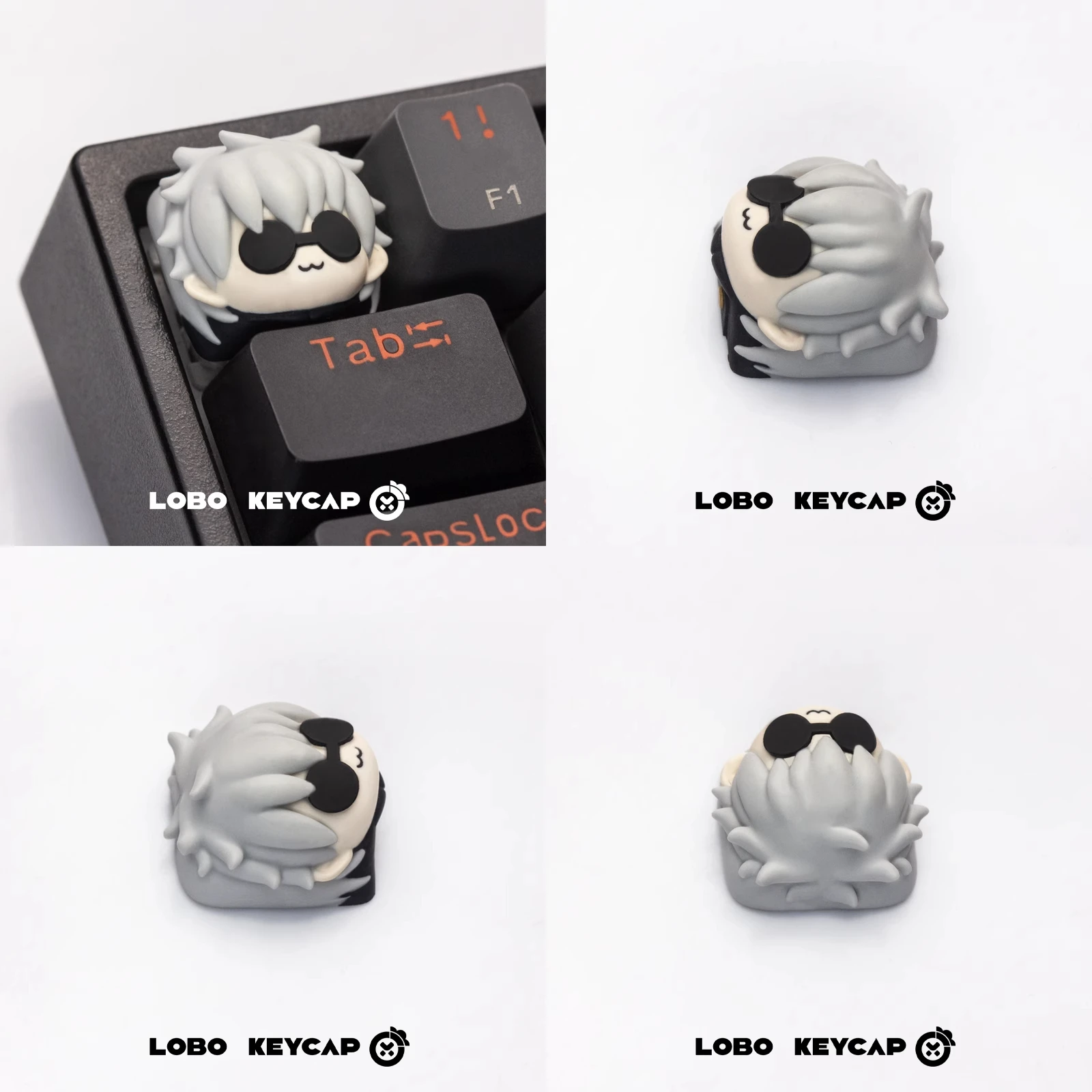 Jujutsu Kaisen Artisan Keycaps 3D Resin Anime Key Caps for Mechanical Keyboard Satoru Gojo Customized Original Keyboard Cap Gift