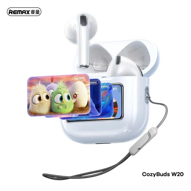 Gli auricolari Bluetooth wireless ENC con touch screen LCD REMAX CozyBuds W20 sono perfetti per gli appassionati di musica e le chiamate