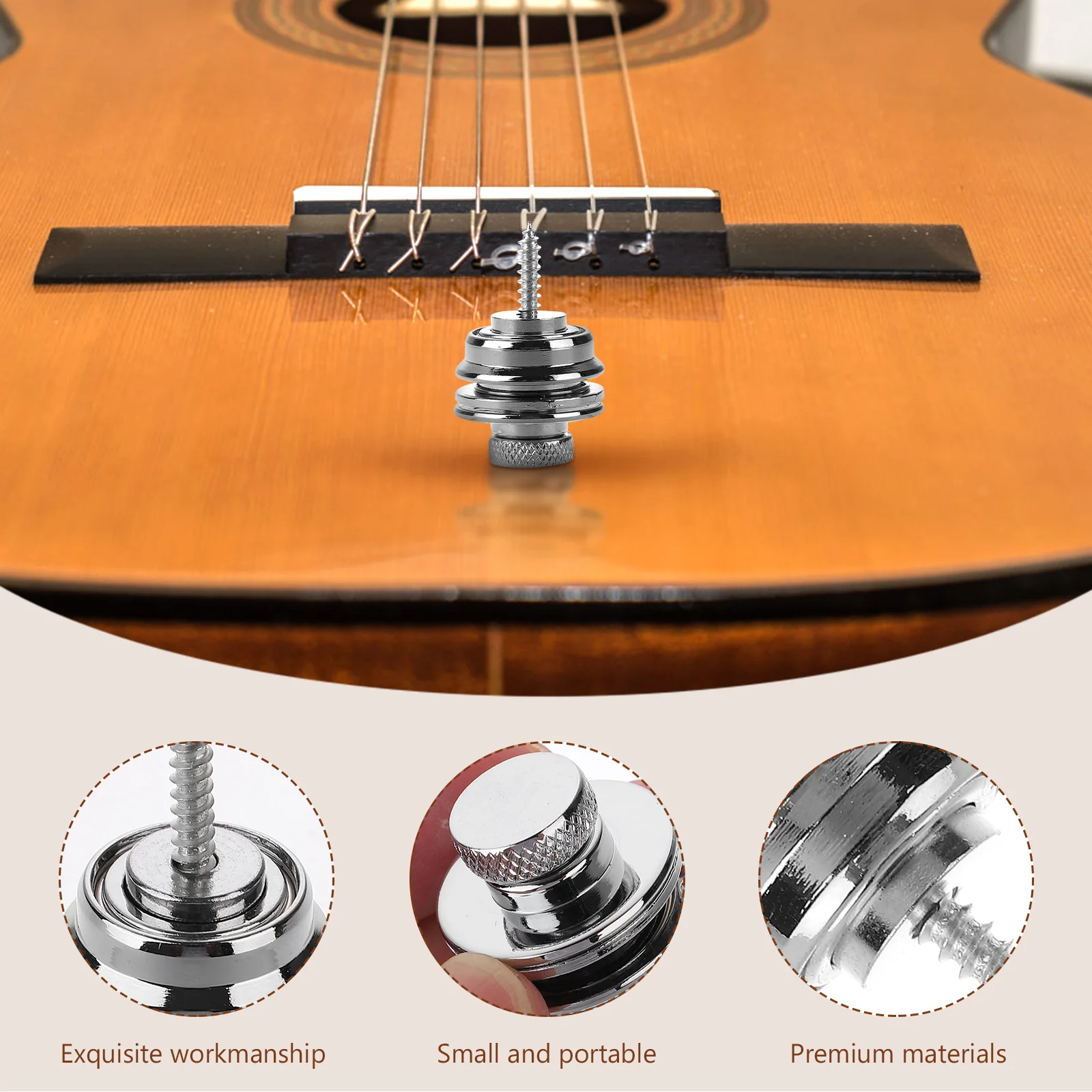 

Guitar Studs Strap Lock Button Retainer Locks for Electric Acoustic Security System Buckle Buttons Non-slip