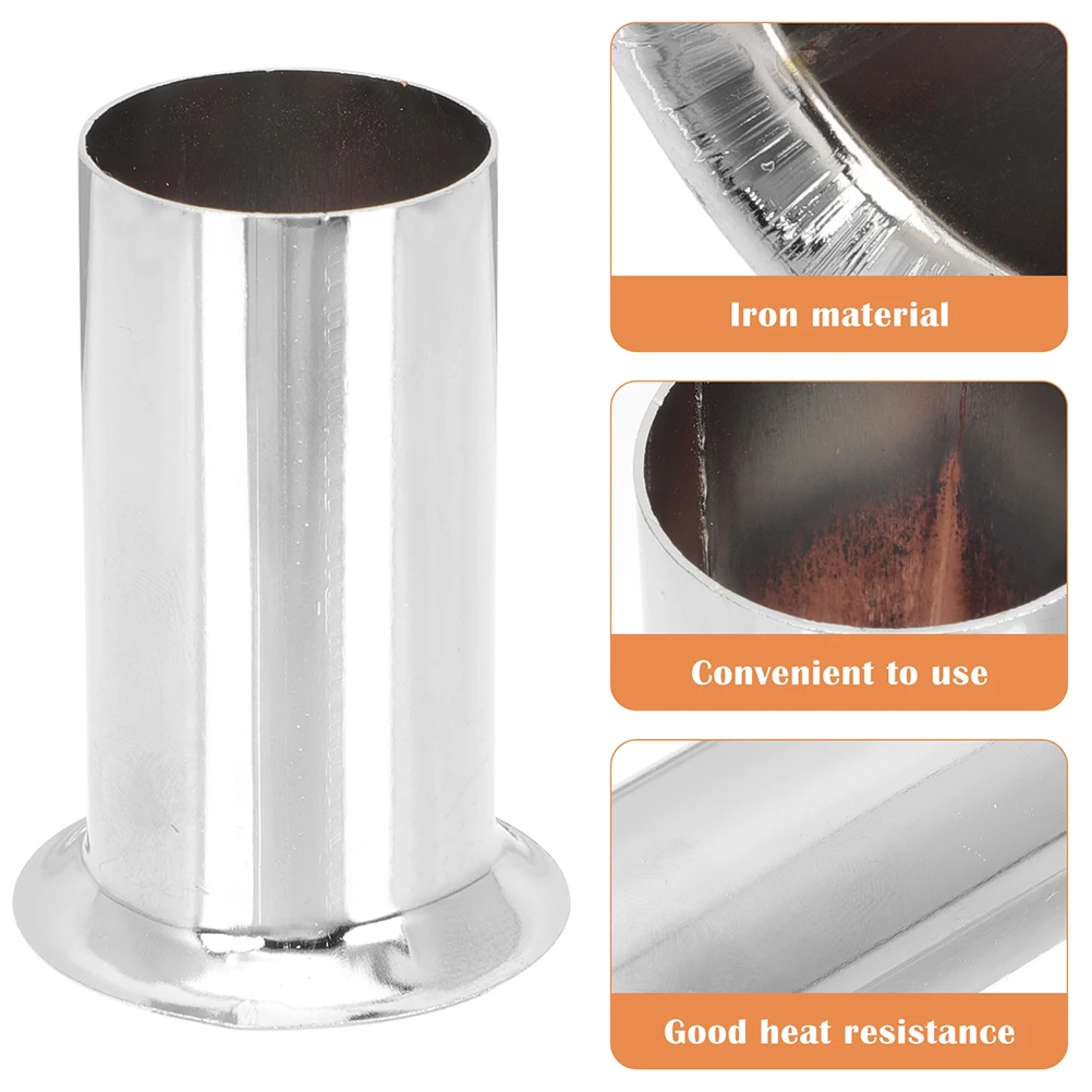 6pcs Lamp Base Sleeve Flanging Sleeve E14 Socket Chandelier Holder Tube Parts Heat Resistant Lighting Accessories