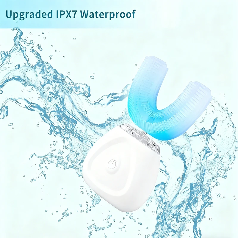 

U-shaped home smart Ipx7 waterproof teeth whitening set, portable ultrasonic electric teeth whitening lamp, oral care