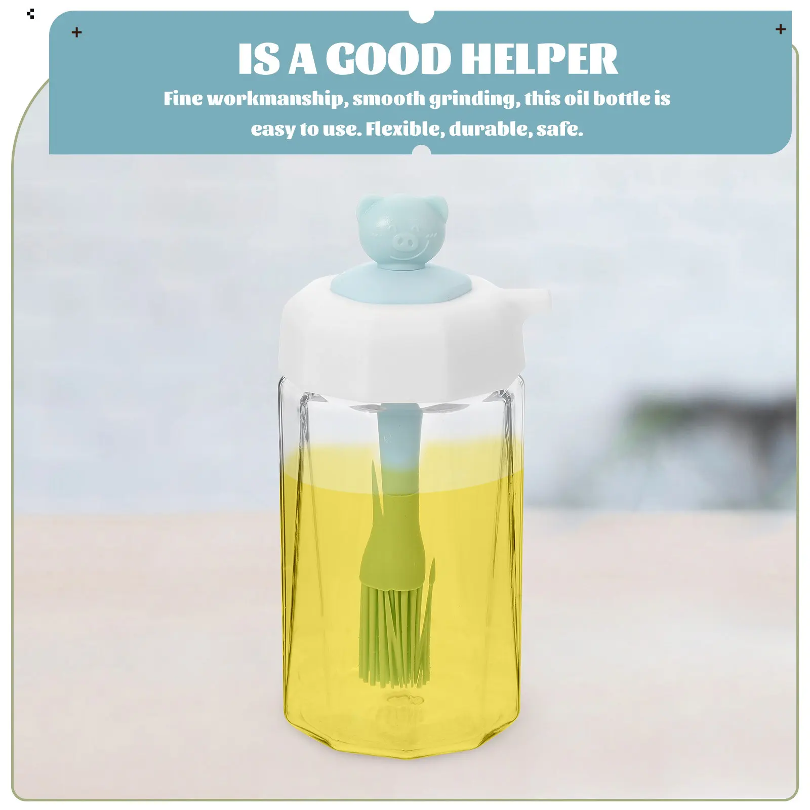Oil Dispenser Brush Silicone Cooking Bottle Kitchen Oil Spreader Brush Healthy Material Multi-Function Seasoning Bottle