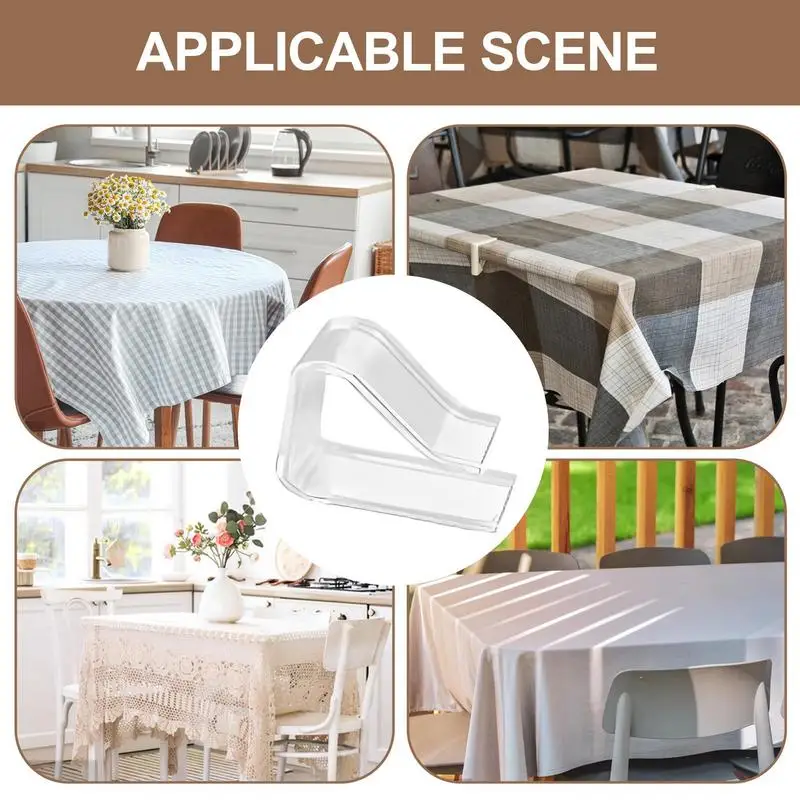 12pcs Clip Holders Outdoor Tables Clip Holders Transparent Holder Clips Tablecloth Holders for Outdoor Tables and Picnic Table