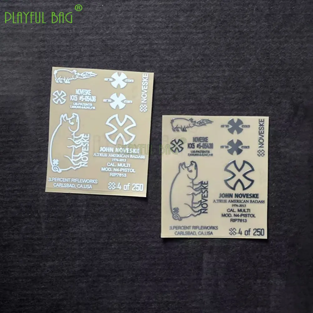 Noveske gel ball water bullet gun waterproof DIY metal sticker of mk18 new Weill g36 Jinming 8 gen M4 Yue Hui SCAR AK74 L23