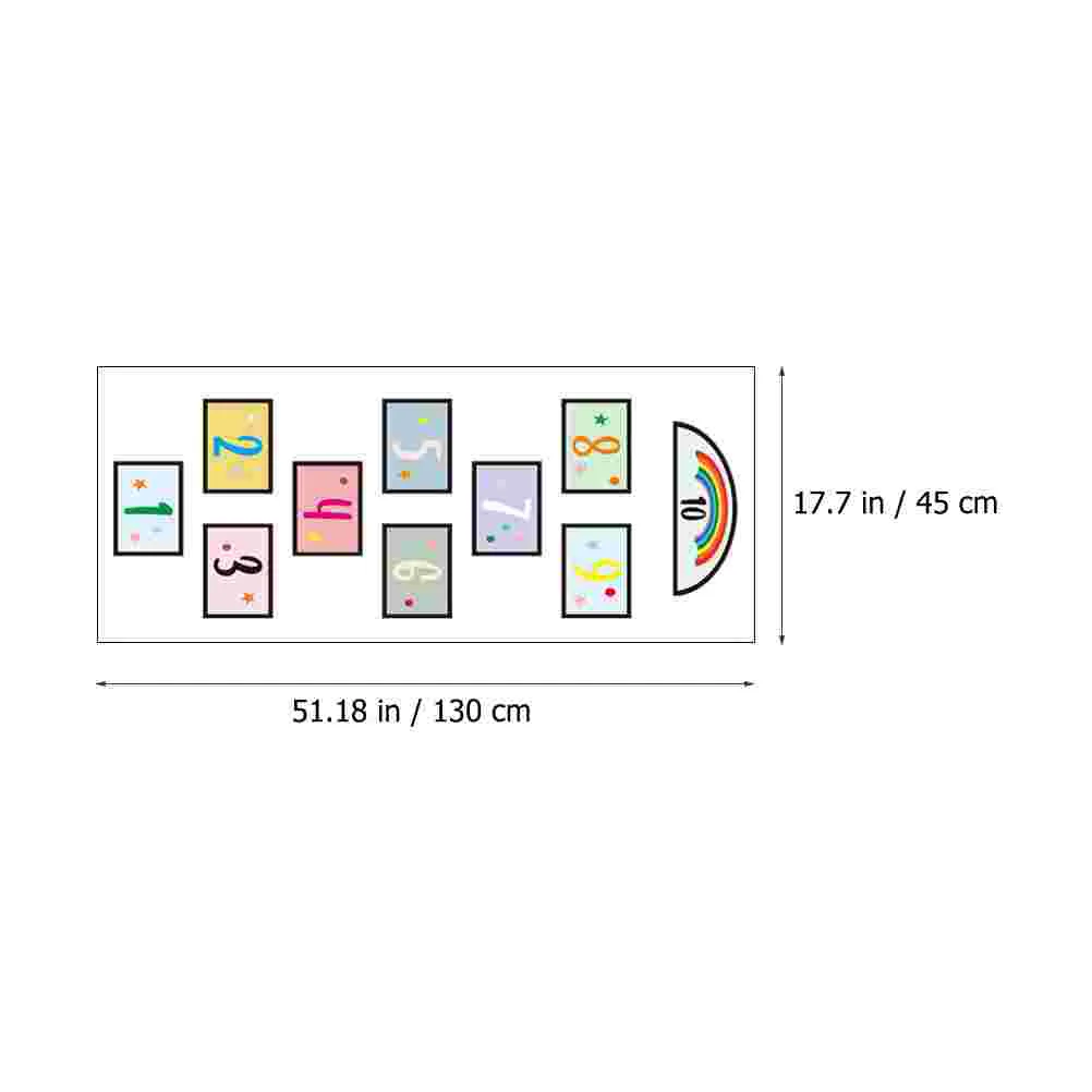 Hopscotch Floor Vision Game Sticker Decal Decor for Kid Room Number Funny Childrens Toys Lattice