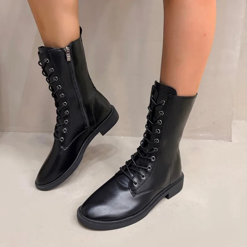 أحذية طويلة جديدة لعام 2025 للنساء أحذية عصرية للركبة أحذية مطاطية ناعمة ذات نعل سميك أحذية عالية للأميرة أحذية شتوية كلاسيكية #1