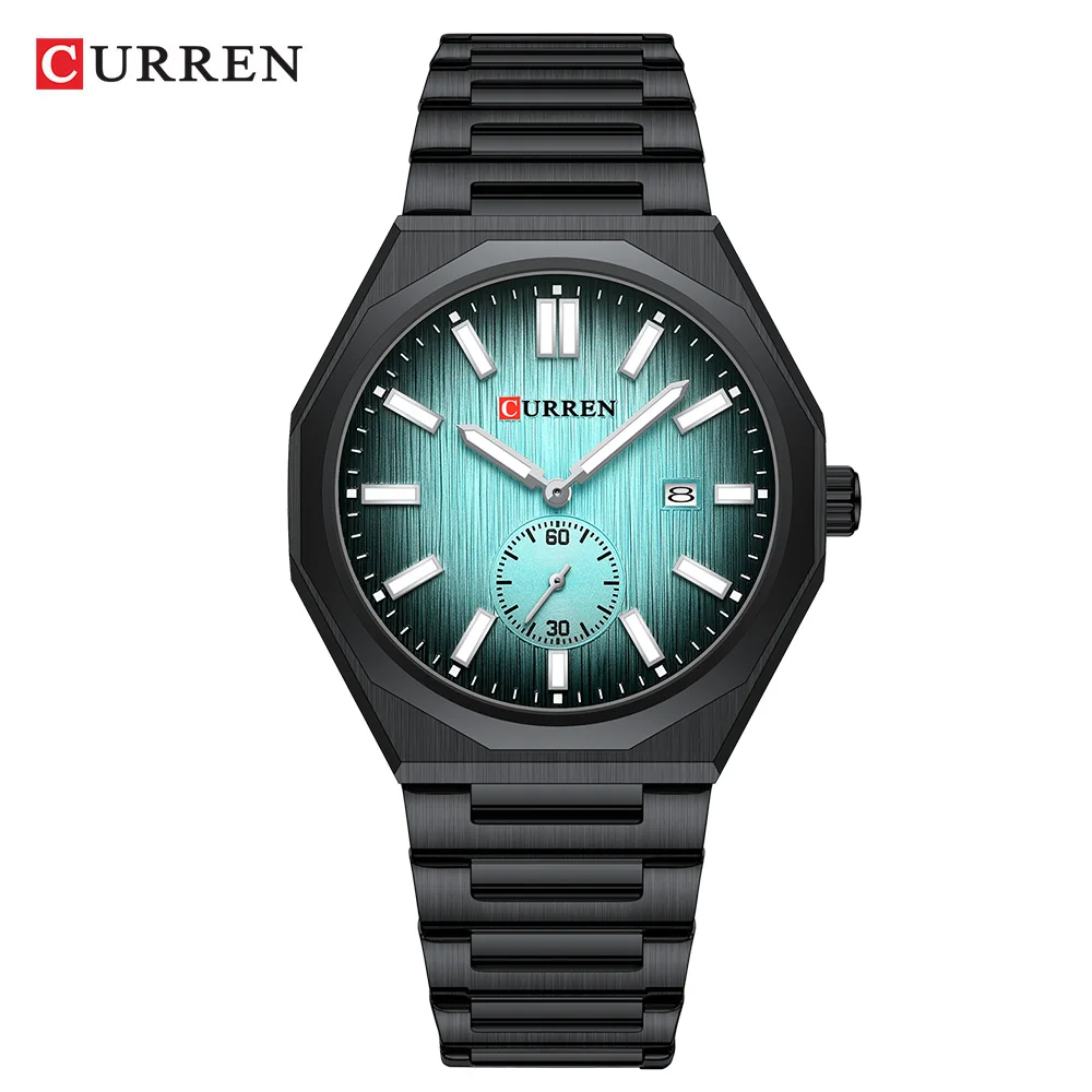 CURREN High Quality Luxury Men's Watch Waterproof Quartz Watch Stainless Steel Strap Luminous Sports Watches Gifts Watches For M