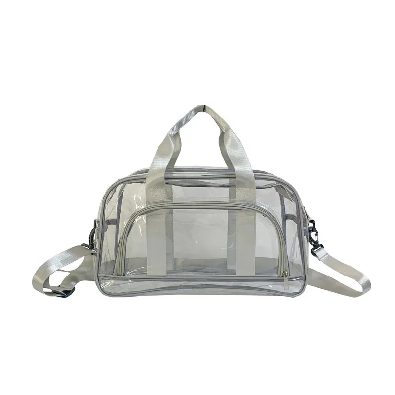 Fitness Storage Beach Bag Simple Solid Color Transparent Travel Bag Large Capacity Transparent Pvc Travel Bag